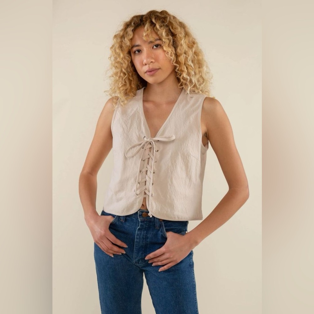 NLT - Parker eyelet lace-up tank - 3XL